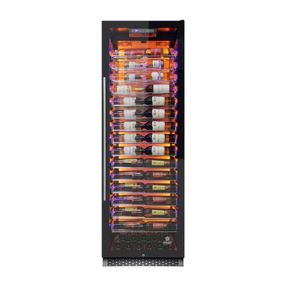 Vinotemp Backlit Series Commercial 168 Single-Zone Wine Cooler, in Black