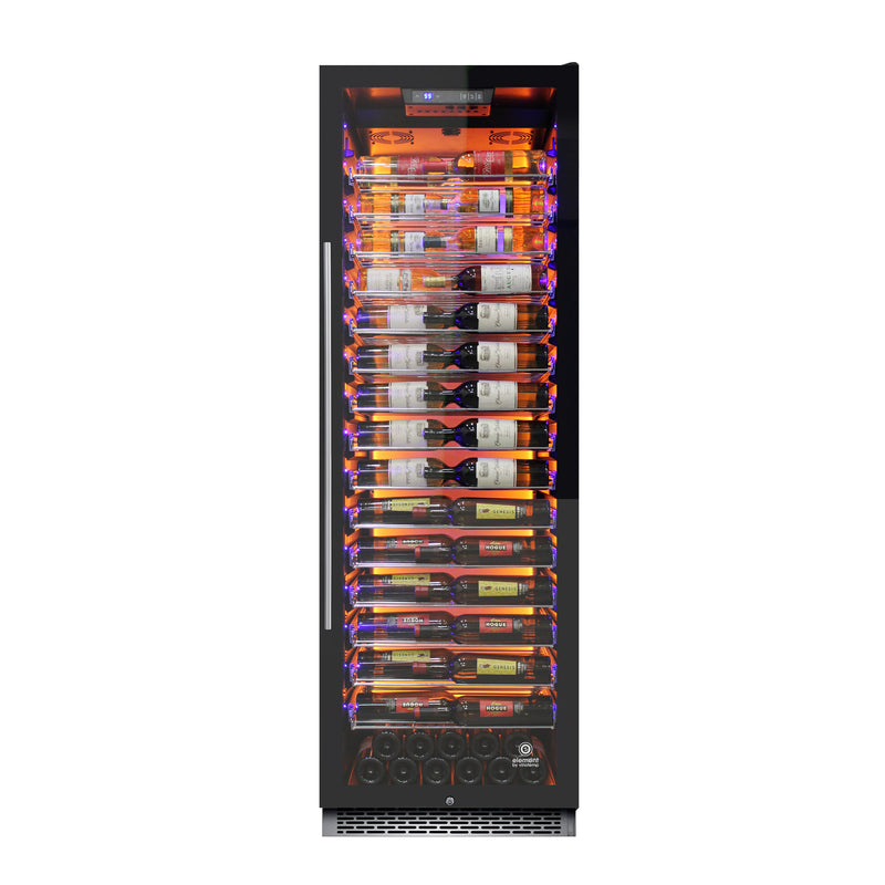 Vinotemp Backlit Series Commercial 168 Single-Zone Wine Cooler, in Black