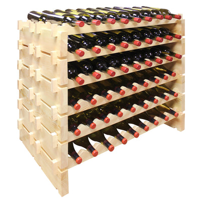 Vinotemp Double Modular Wine Rack, 108 Bottle Capacity, in Natural