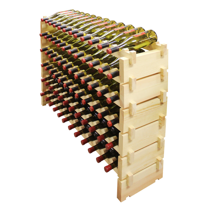 Vinotemp Modular Wine Rack, 6 x 12, 72 Bottle Capacity, in Natural