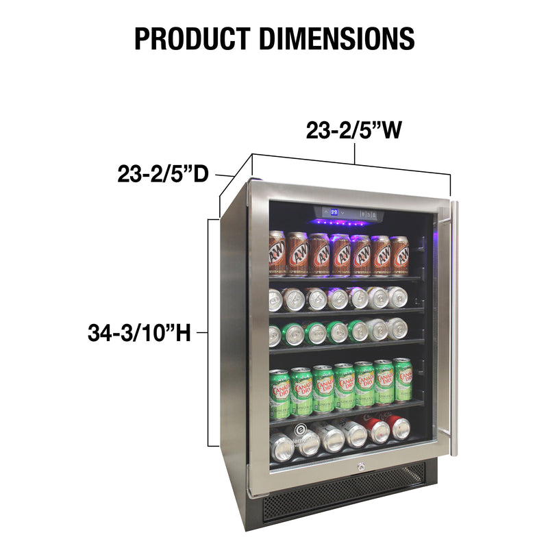 Vinotemp Connoisseur Series Single-Zone Beverage Cooler, in Stainless Steel