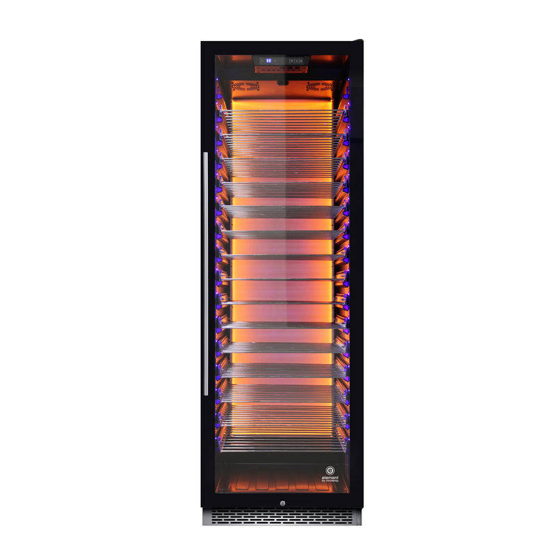 Vinotemp Backlit Series Commercial 168 Single-Zone Wine Cooler, in Black