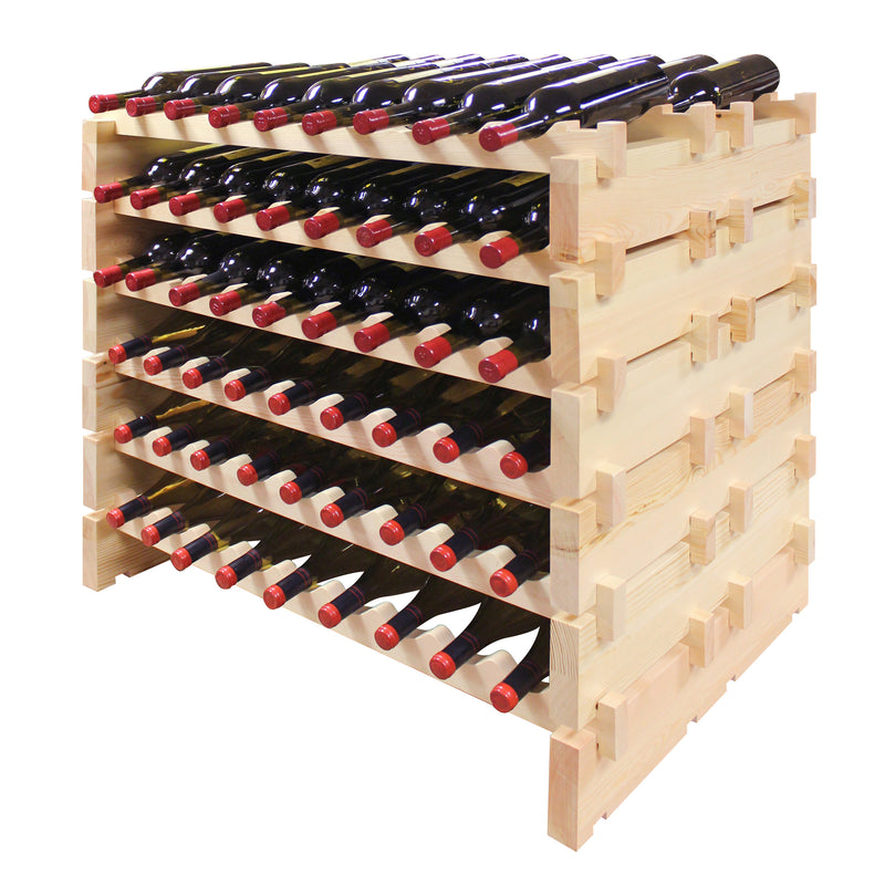 Vinotemp Double Modular Wine Rack, 108 Bottle Capacity, in Natural