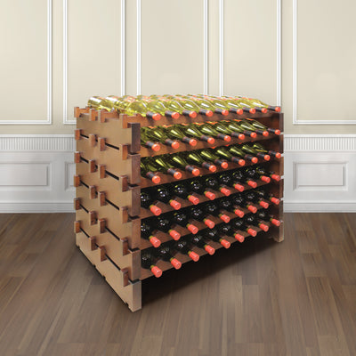 Vinotemp Double Modular Wine Rack, 108 Bottle Capacity, in Cherry