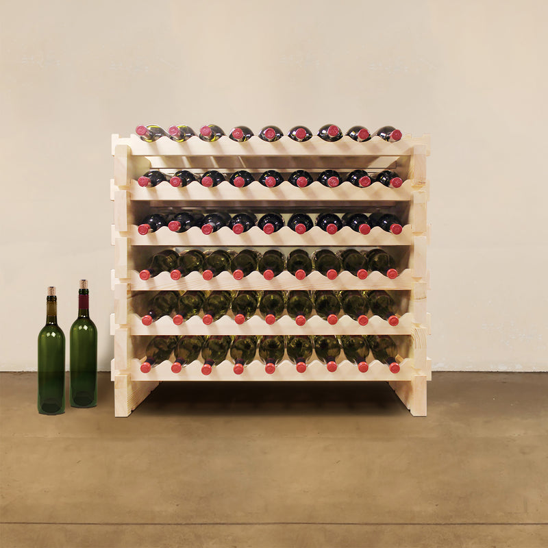 Vinotemp Double Modular Wine Rack, 108 Bottle Capacity, in Natural