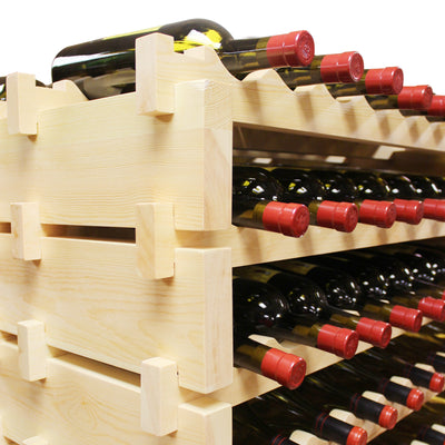 Vinotemp Double Modular Wine Rack, 108 Bottle Capacity, in Natural