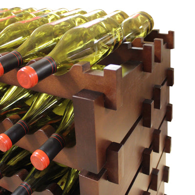 Vinotemp Double Modular Wine Rack, 108 Bottle Capacity, in Cherry